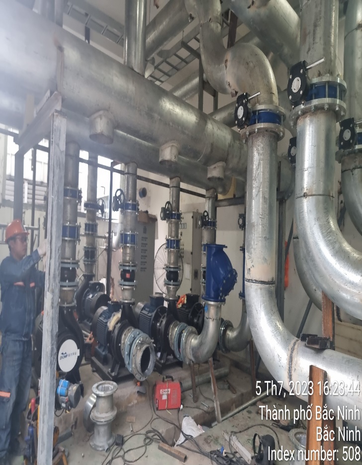 Lắp đặt trục cấp nước PCCC & hệ thống bình cứu hỏa tự động